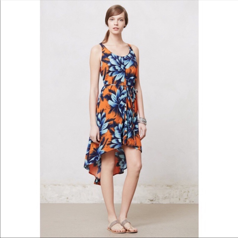 Anthropologie Meave High Low Floral Dress